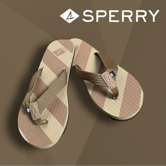 SPERRY Youth Calypso Sandals Size 4M Brown and Tan Like New! - Picture 3 of 11